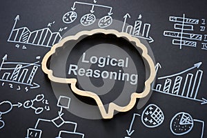 Logical reasoning concept. Graphs, diagrams and the brain.