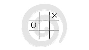 Logical thinking concept.  Tic-tac-toe, noughts and crosses or Xs and Os, is a game for two players, X and O, who take turns marki