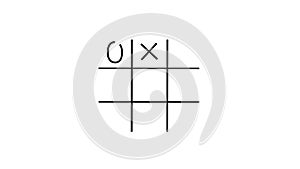 Logical thinking concept.  Tic-tac-toe, noughts and crosses or Xs and Os, is a game for two players, X and O, who take turns marki