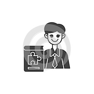 Logics teacher vector icon