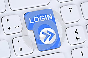 Login button submit on computer