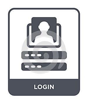 login icon in trendy design style. login icon isolated on white background. login vector icon simple and modern flat symbol for