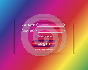 Login interface color