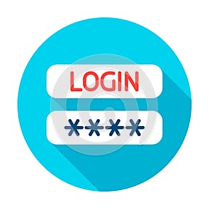 Login Password Circle Icon