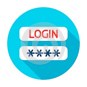 Login Password Circle Icon photo