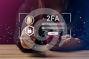 login and password cyber security concept Data protection and secure internet access cyber security.