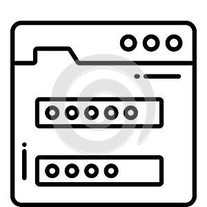 login password, Protection and security vector icons set cyber computer network business data technology