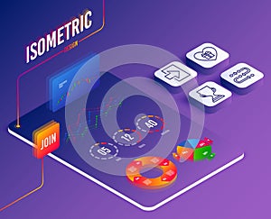 Login, Romantic gift and Methodology icons. Award cup sign. Sign in, Surprise with love, Development process. Vector