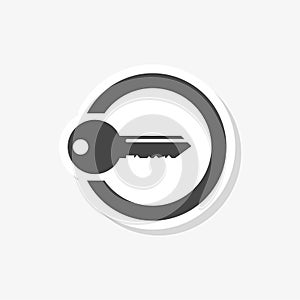 Login sticker, Secure access button, simple vector icon