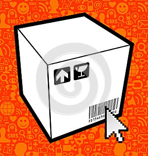 Logistic box icon