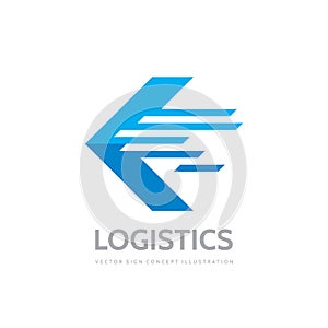 Logistic company - concept business logo template vector illustration. Abstract arrow creative sign. Transport delivery service