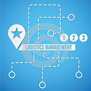 Logistic concept. Set of icon and sympols for transportation infographics.