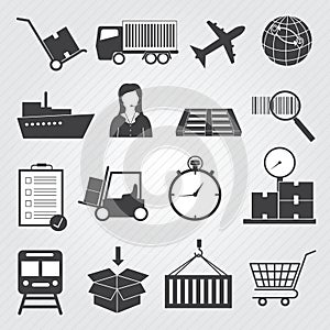 Logistic and Delivery Icons Vector Set