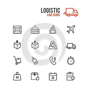 Logistic icon. Vector illustration.