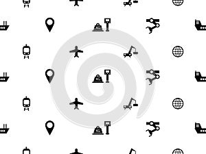 Logistic icons seamless pattern