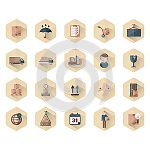 logistic icons. Vector illustration decorative design