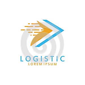 Logistic logo for Business and Company. Vector template design for delivery service