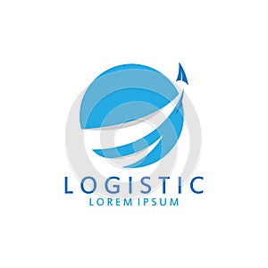 Logistic logo for Business and Company. Vector template design for delivery service