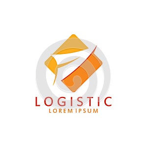 Logistic logo for Business and Company. Vector template design for delivery service