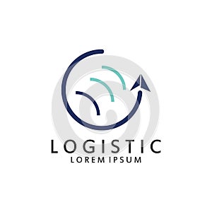 Logistic logo for Business and Company. Vector template design for delivery service