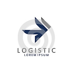 Logistic logo for Business and Company. Vector template design for delivery service