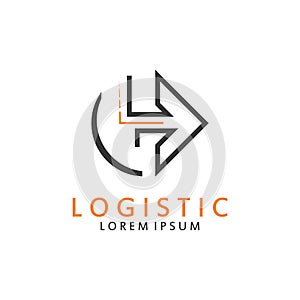 Logistic logo for Business and Company. Vector template design for delivery service