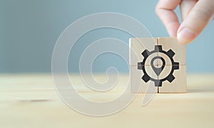 Logistic management concept. The complex process of planning, organizing and controlling resources