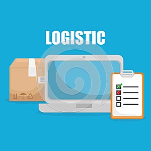 Logistic service set icons