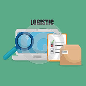 Logistic service set icons