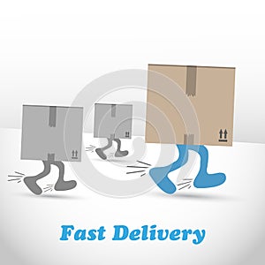 Logistic, shipments and fast delivery boxes