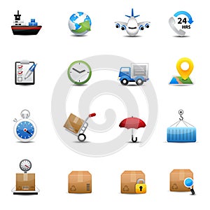 Logistic and Shipping icons