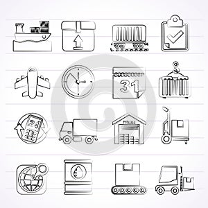 Logistic and Shipping icons