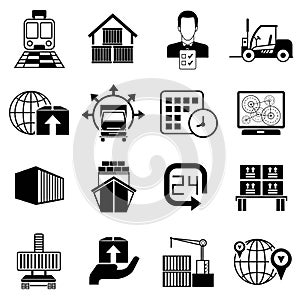 Logistic and shipping icons