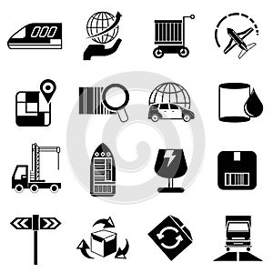 Logistic and shipping icons