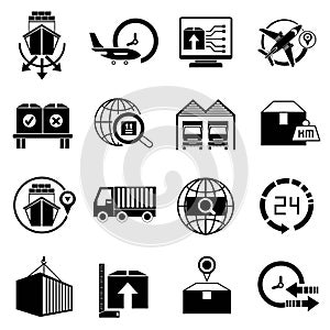 Logistic and shipping icons