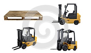 Logistic and supply chain clipart element ,3D render logistic concept icon set