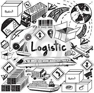 Logistic, transportation, and inventory management handwriting d