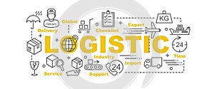Logistic vector banner