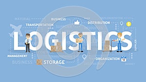 Logistics concept illustration.