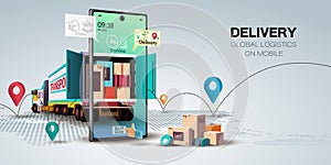 Logistics and Delivery Infographics on mobile application