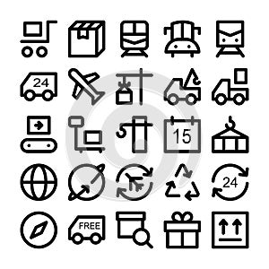 Logistics delivery Vector Icons 2