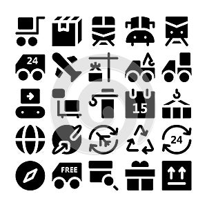 Logistics delivery Vector Icons 2