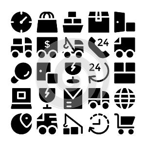 Logistics delivery Vector Icons 7