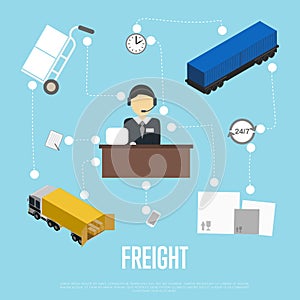 Logistics and freight shipment flowchart
