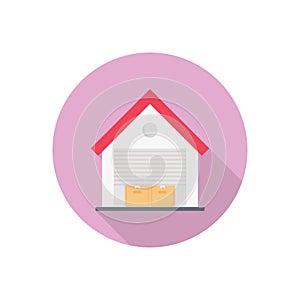 Logistics vector flat colour icon