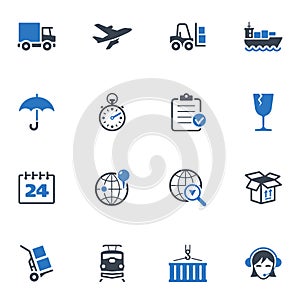 Logistics Icons - Blue Series