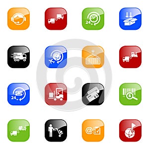 Logistics icons - color series