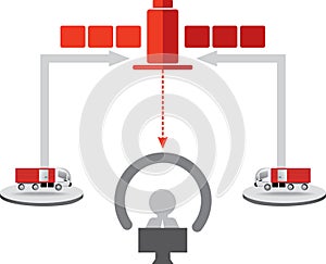 Logistics icons. Transport Telematics