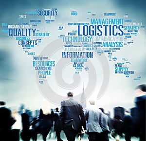 Logistics Management Freight Service Production Concept