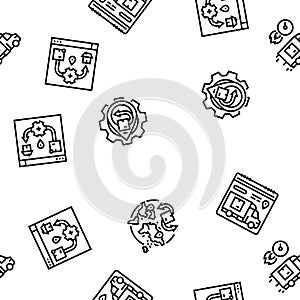logistics manager warehouse seamless pattern vector
